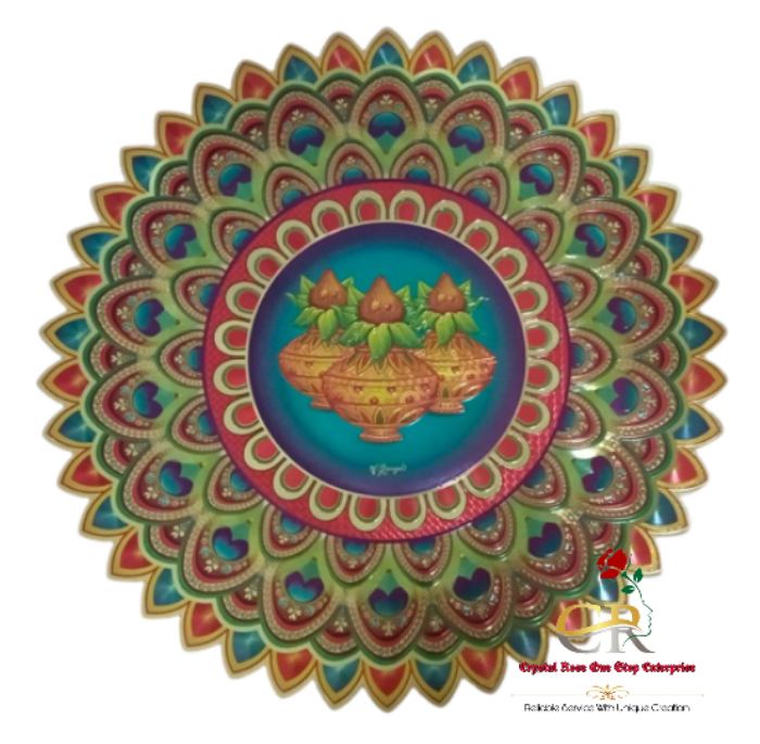 3D Rangoli Sticker Gold Foil & Glossy For Your Home Decor (Waterproof ...