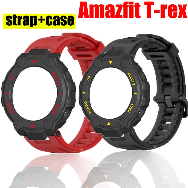 Funda compatible con Amazfit T-Rex/T-Rex Pro Watch con banda, funda  protectora de TPU de alta transparencia y correas de repuesto de silicona  clásica