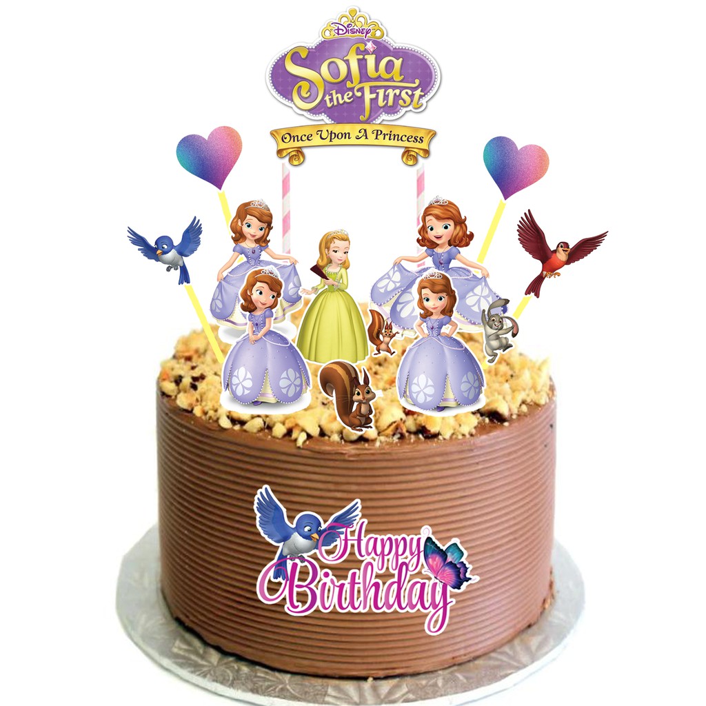 SOFIA THE FIRST High Quality Paper Cake Topper Kek Cake Decor Cupcake ...