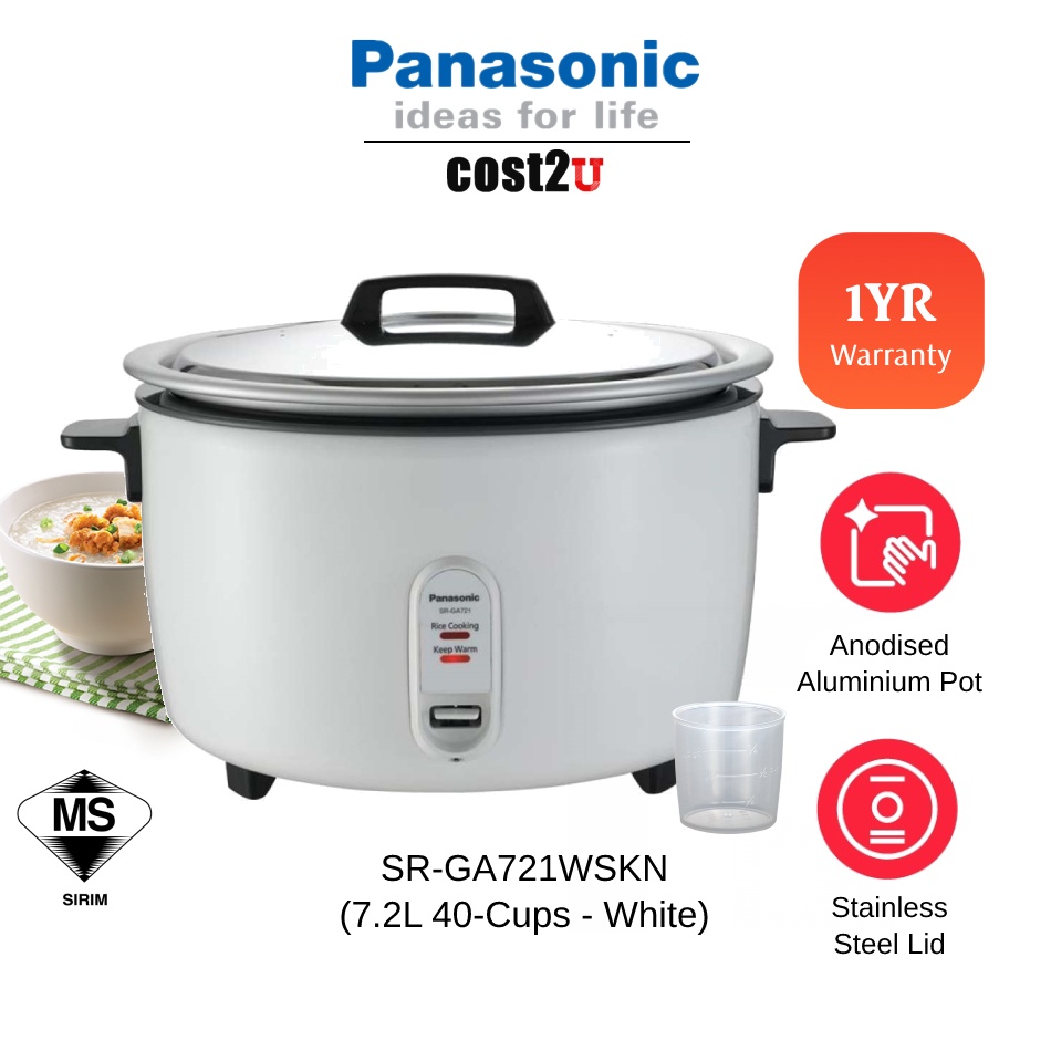 Panasonic 7.2L Large Conventional Rice Cooker | SR-GA721WSKN (Periuk ...