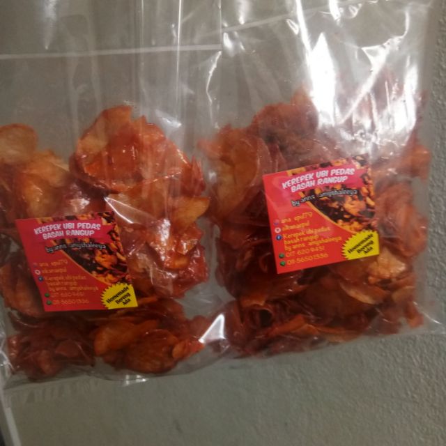 Kerepek Ubi Pedas Basah Rangup Homemade Shopee Malaysia