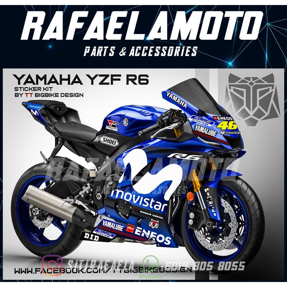 Yamaha YZF R6 Full Coverset Year 2017-2019 Fairing 53 | Shopee Malaysia