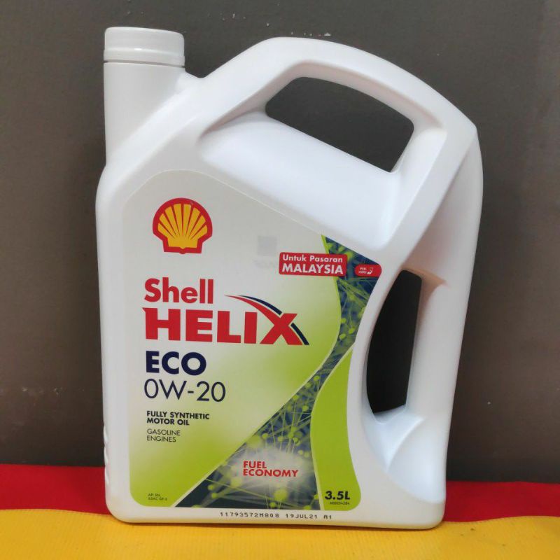(SIRIM ) Shell Lubricant Oil (BUY 3 FREE 1) Helix ECO 0W-20 (3.5L ...