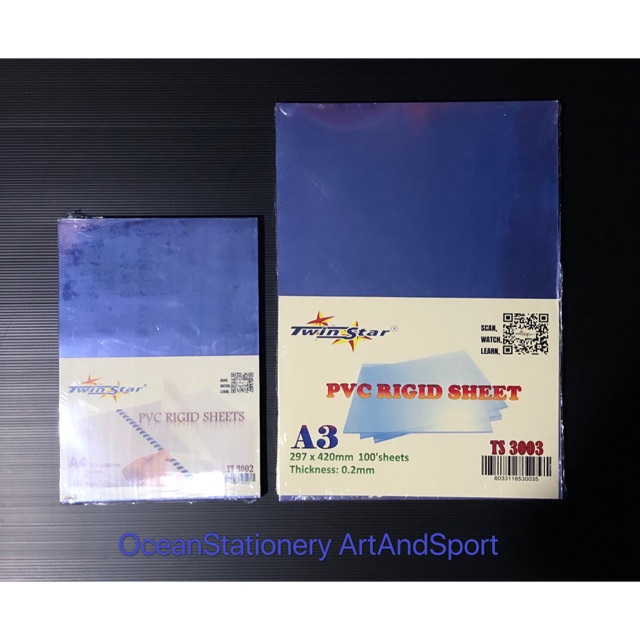 Pvc cover Rigid Sheets Plastic Cover Paper A4/A3 0.2mm 100sheets