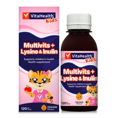 VITAHEALTH KIDS MULTIVITAMIN + LYSINE & INULIN SYRUP 120ML EXP04/2024 ...