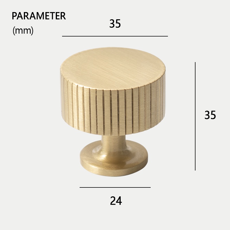 Modern Style/Vertical lines Solid Brass Drawer Knobs T bar Handle ...