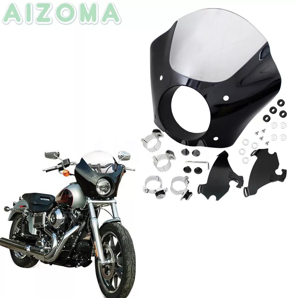 Gauntlet Headlight Fairing w/ Clear Windshield For Harley Sportster ...