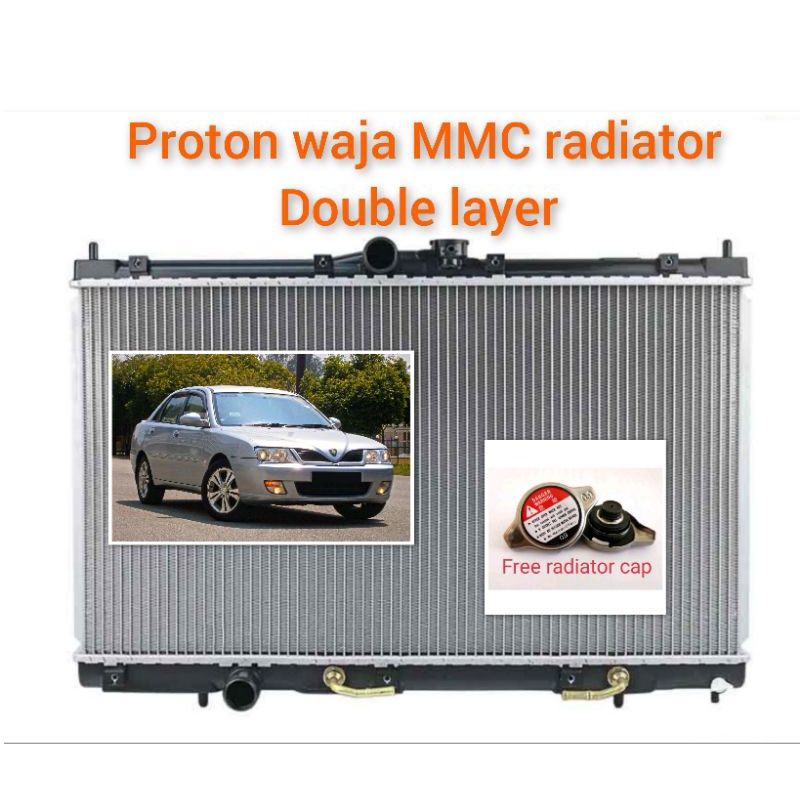 proton waja MMC radiator tangki air Double layer High quality Shopee