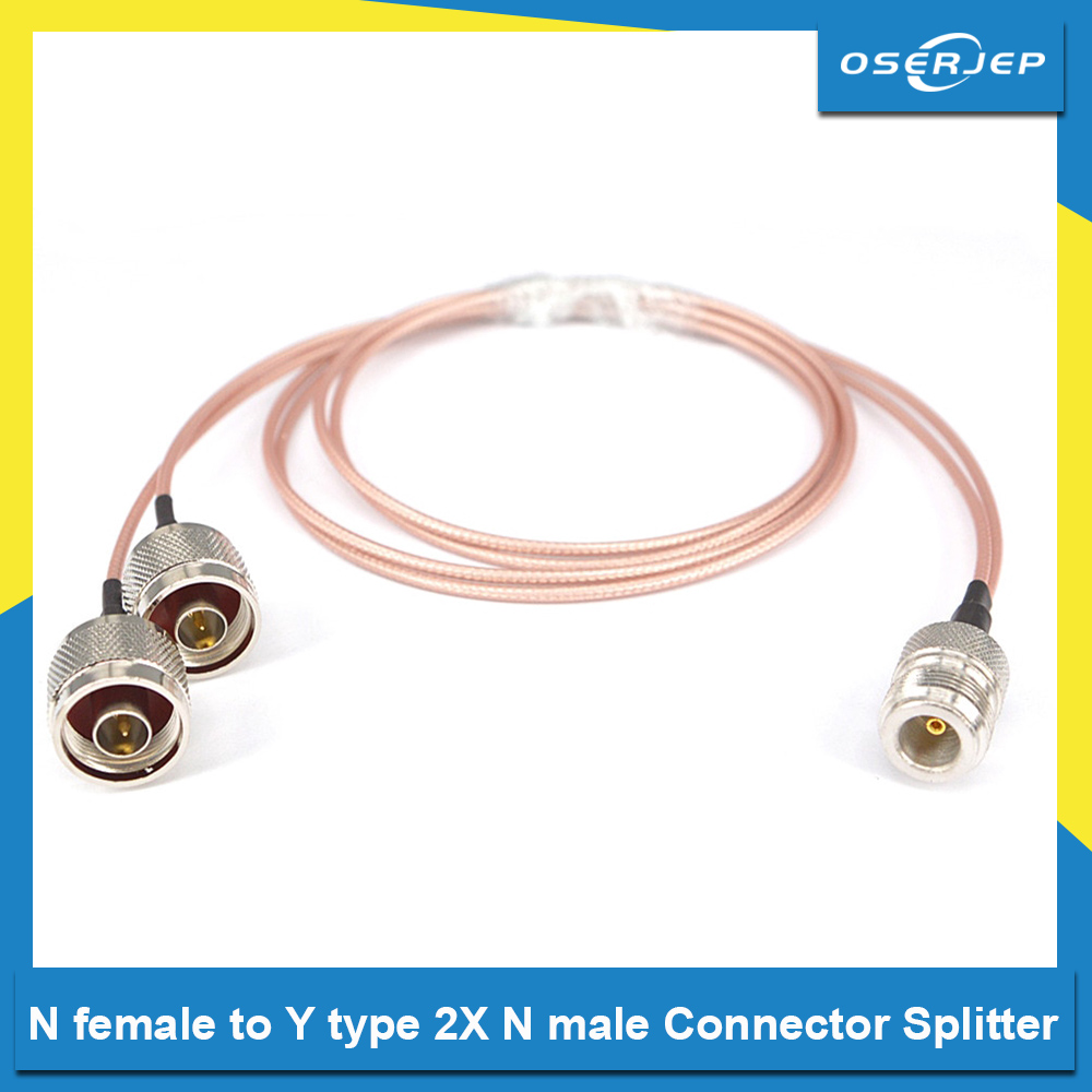 N female to Y type 2X N male Connector Splitter Combiner Cable Pigtail ...