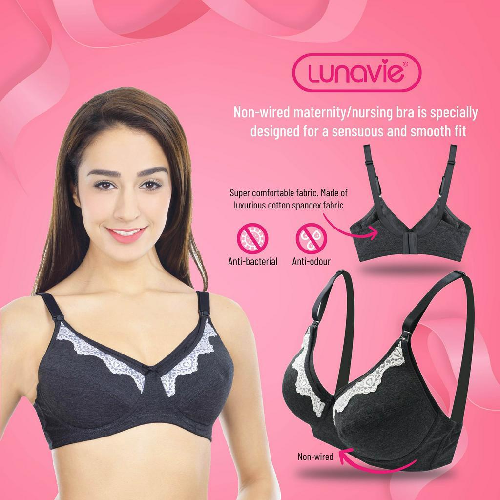 Lunavie Sheer Comfort Mother's Breastfeeding / Nursing Bra with Free