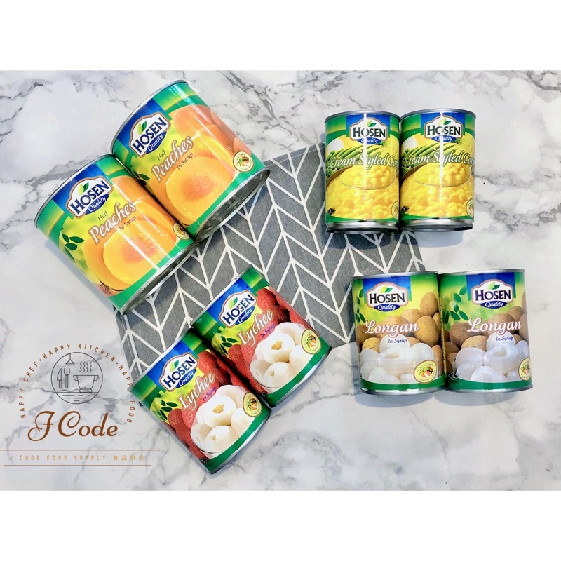 Longan Halves Peach In Syrup Hosen Canned Tin 龙眼 半颗水蜜桃 罐头水果 | Shopee ...