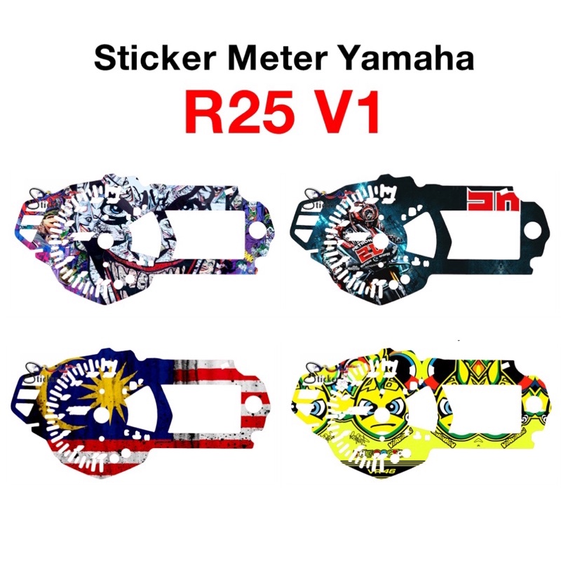 STICKER METER R25 YAMAHA R250 VERSION 1 R25V1 (CUSTOM DESIGN CHAT US ...