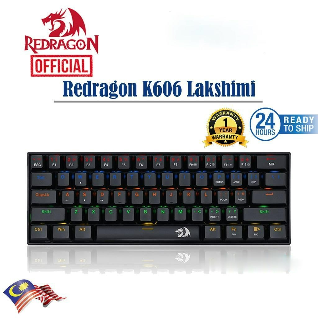 Redragon K606 Lakshimi 60% HotSwap Compact Type-C Mechanical Keyboard ...