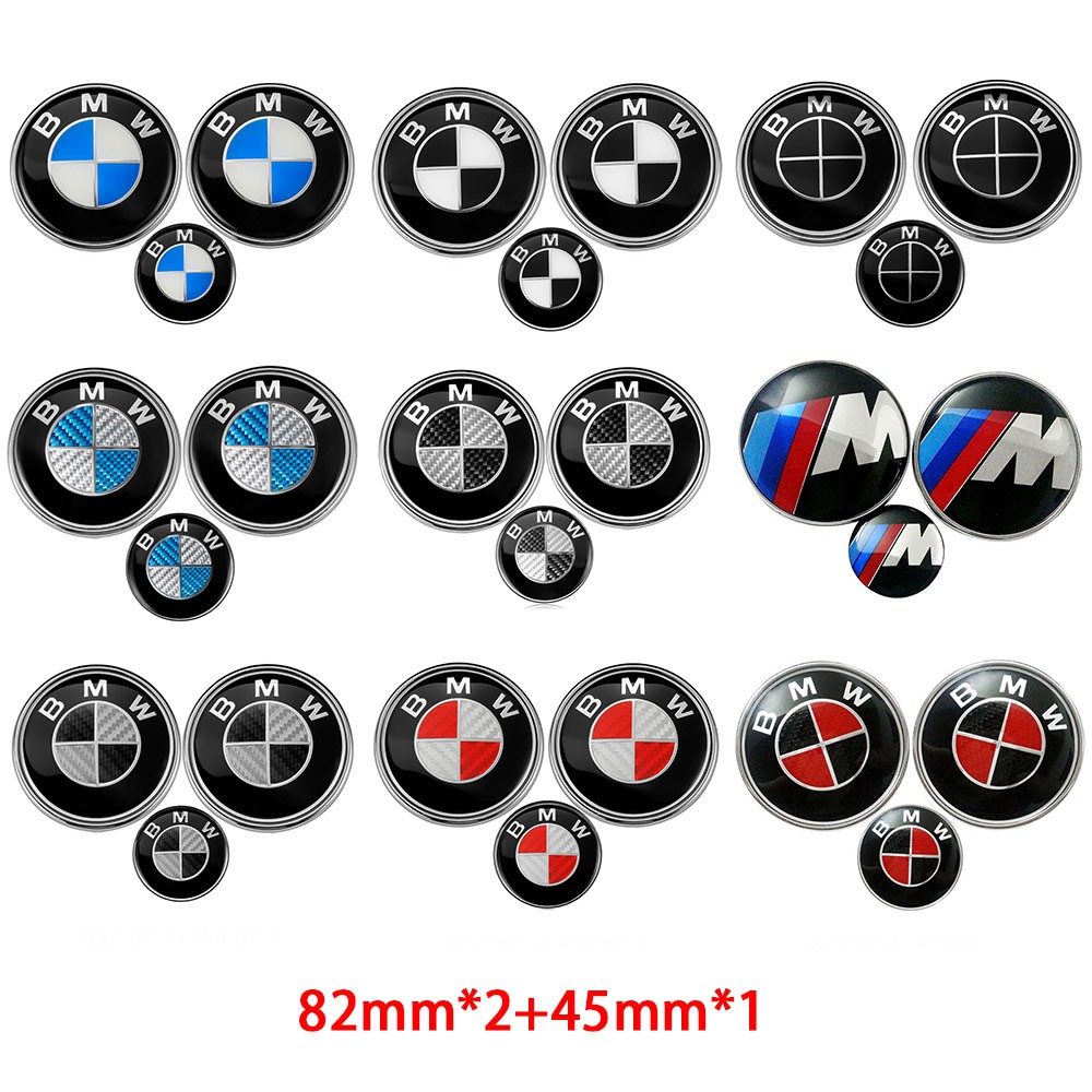 BMW Logo Posteriore 74 Mm Per Auto - Emblema - Distintivo - Doppio Pin OEM 51148132375 Nero Bianco