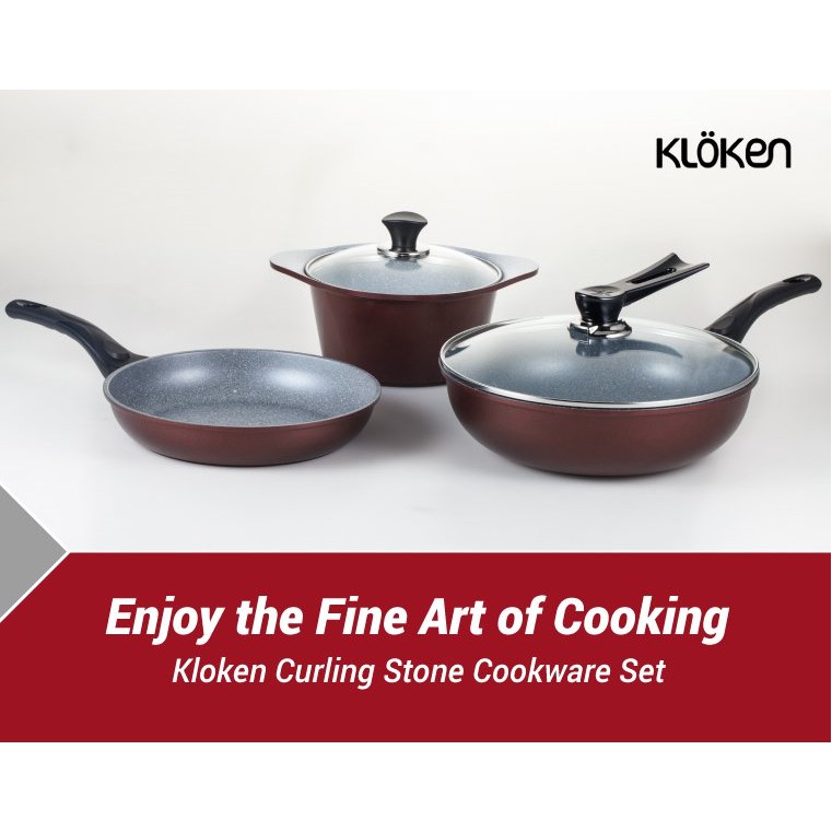 Kloken Curling Stone Cookware Set (Best Quality, Best Value) Shopee
