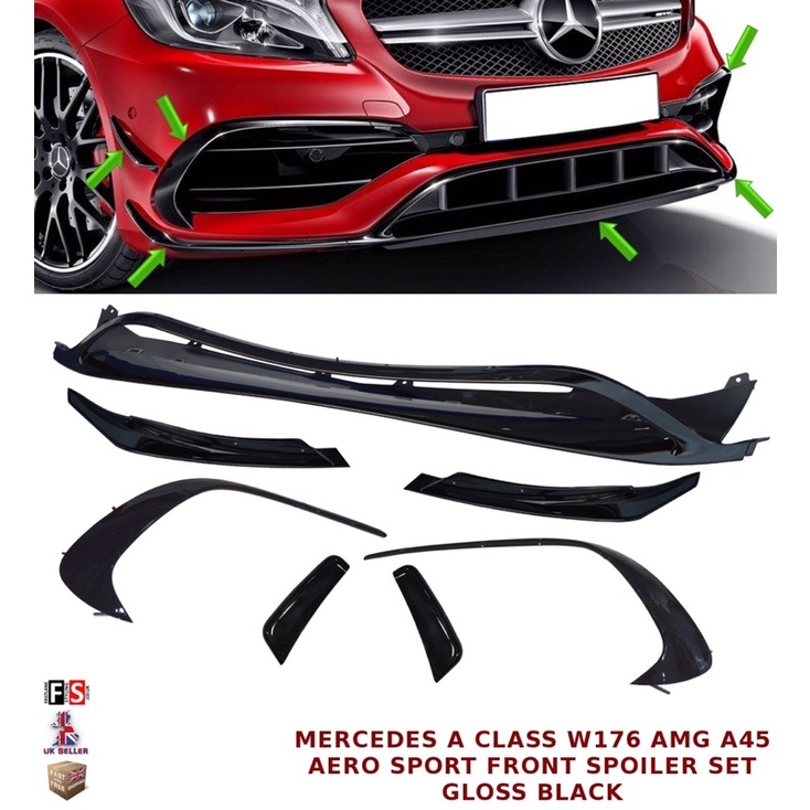 Mercedes w176 2016-2018 front aero kits and rear bumper vents | Shopee ...