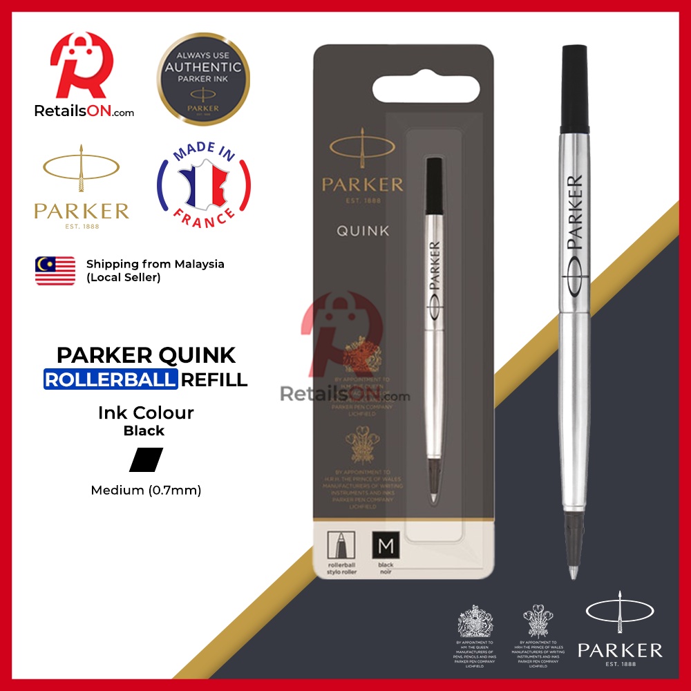 Parker QUINK Refill Rollerball - Black - (ORIGINAL) / [RetailsON ...