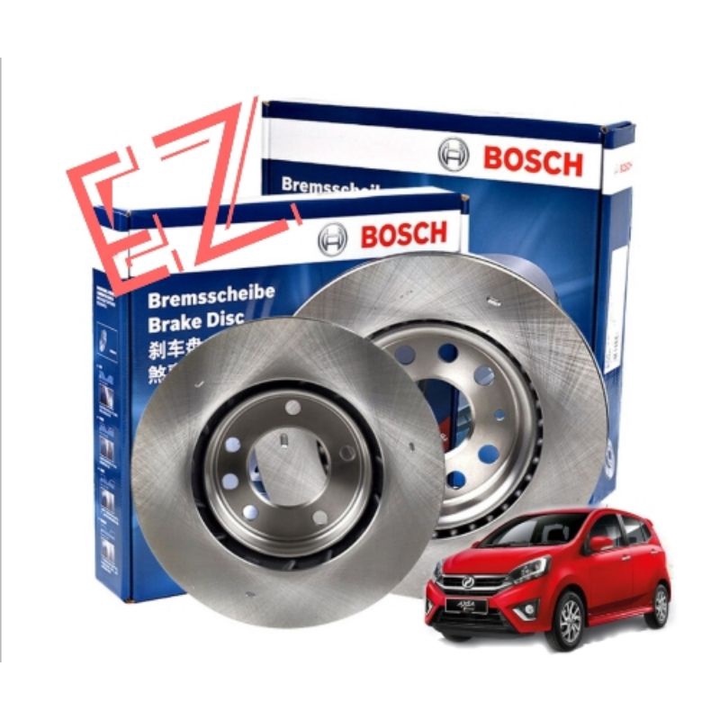 Bosch Front Disc Rotor Set - Perodua Myvi Lagi Best / Axia / Bezza ...