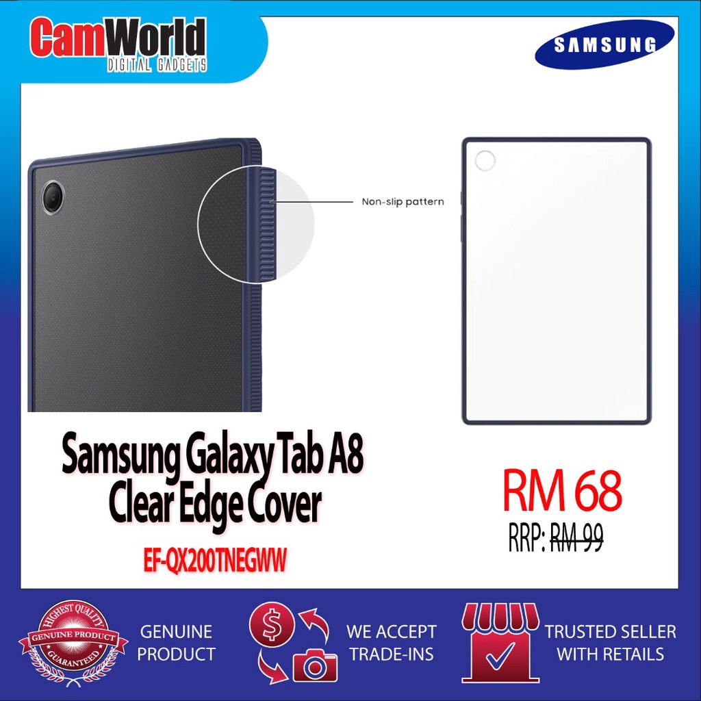 Samsung Galaxy Tab A8 ( SMX200 ) Clear Edge Cover Shopee Malaysia
