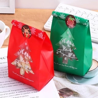 50pcs Christmas Gift Bag/ Christmas Tree Snowflake Wrapping Bag/ Christmas Decorations New Year Gift