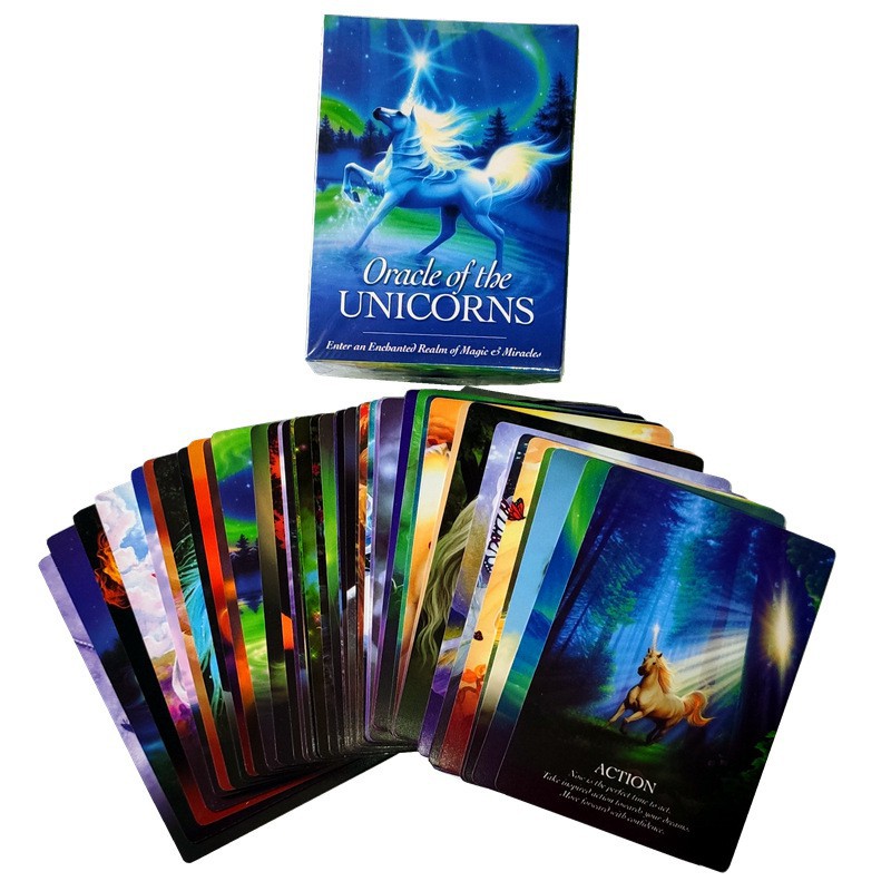 Tarot Oracle Of The Unicorns 42 Great Cards (with QR code instructions ...