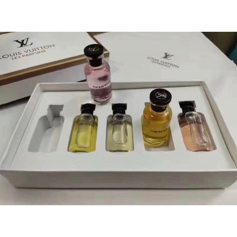 LV MINIATURE SET (7*10ML) 🆓paper bag- original perfume 100%, Beauty &  Personal Care, Fragrance & Deodorants on Carousell