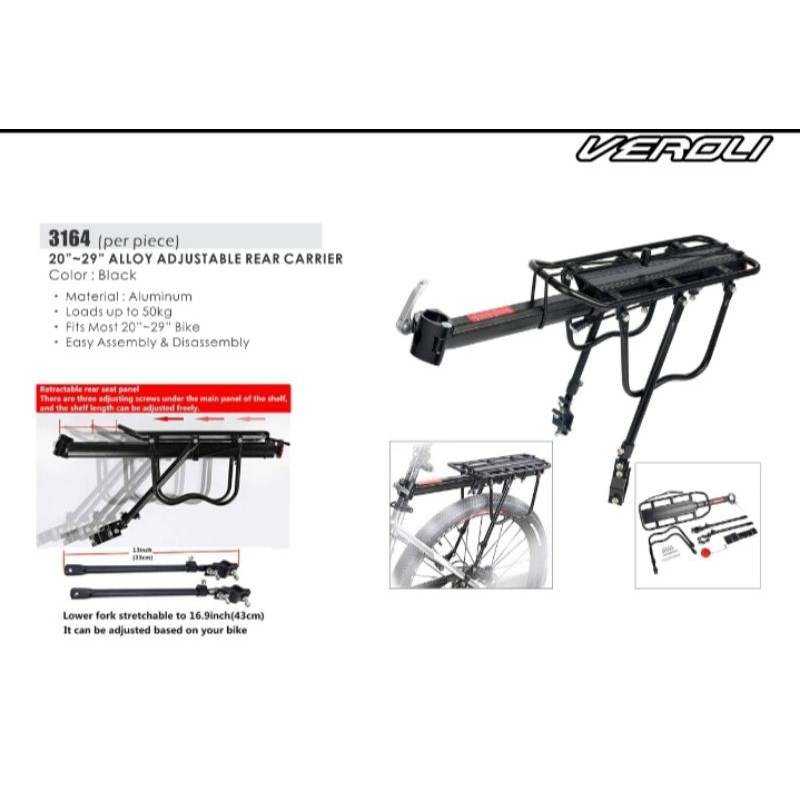 READY STOCK FOLDING BIKE MTB carrier Veroli Item 3164 Shopee