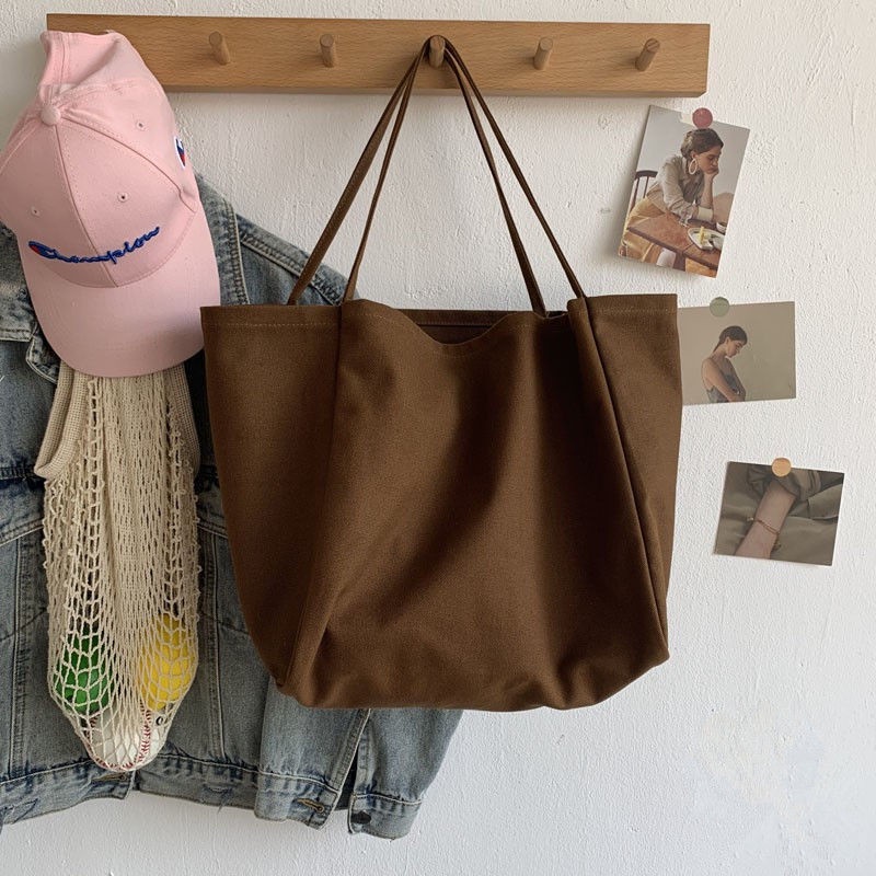Korean Style Tote Bag Canvas Bag Shoulder Bag Cotton Fabric Bag Korean
