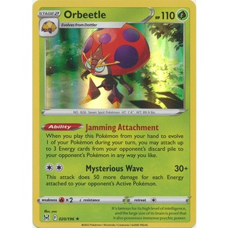 PTCG Pokemon Cards / Blipbug 018/196 / Dottler 019/196 /Orbeetle 020/196 -  Holo Rare - Sword & Shield: Lost Origin SS11 | Shopee Malaysia