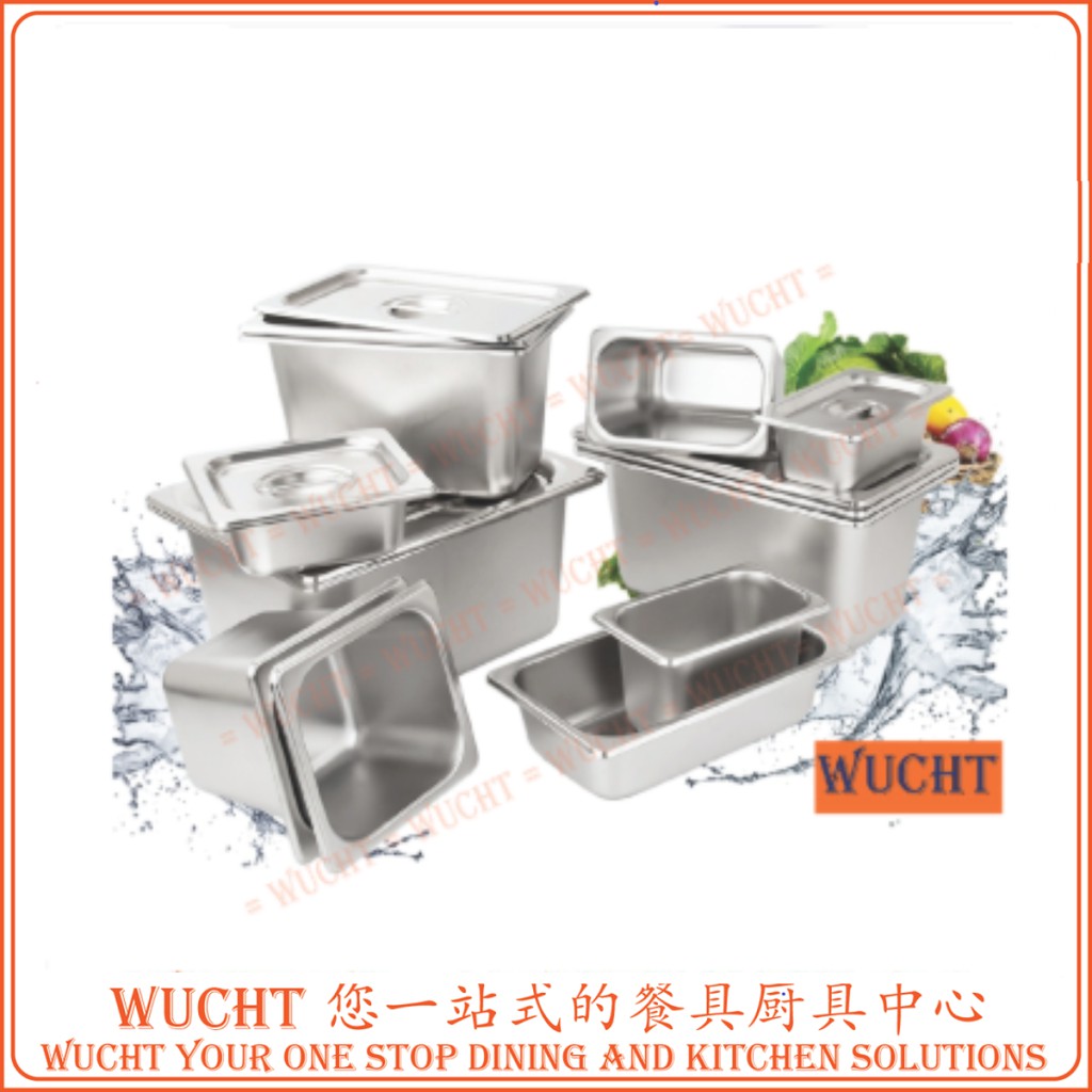 【WUCHT】Stainless Steel GN PAN 1/2 size Gastronorm Pan Food Pan GN Pan