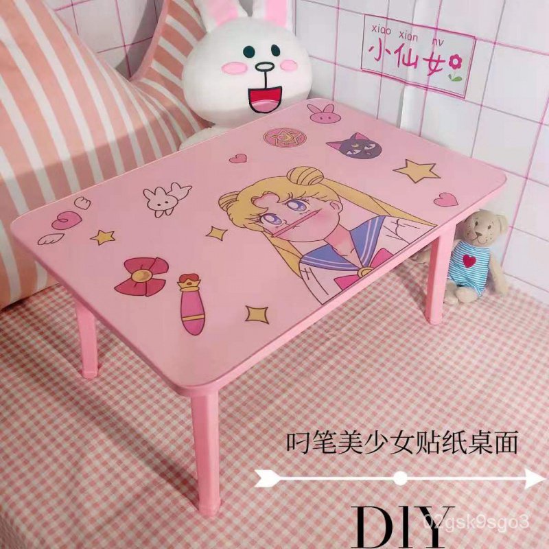 Desks & Tables Girl Heart Foldable Computer Desk Dormitory Bed Desk