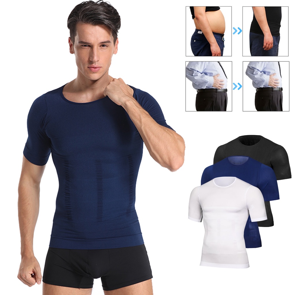 Ultra Lift Body Slimming Shaper For Men Chest Shaper Vest Top Black White Body  Shaper Mens Shapewear