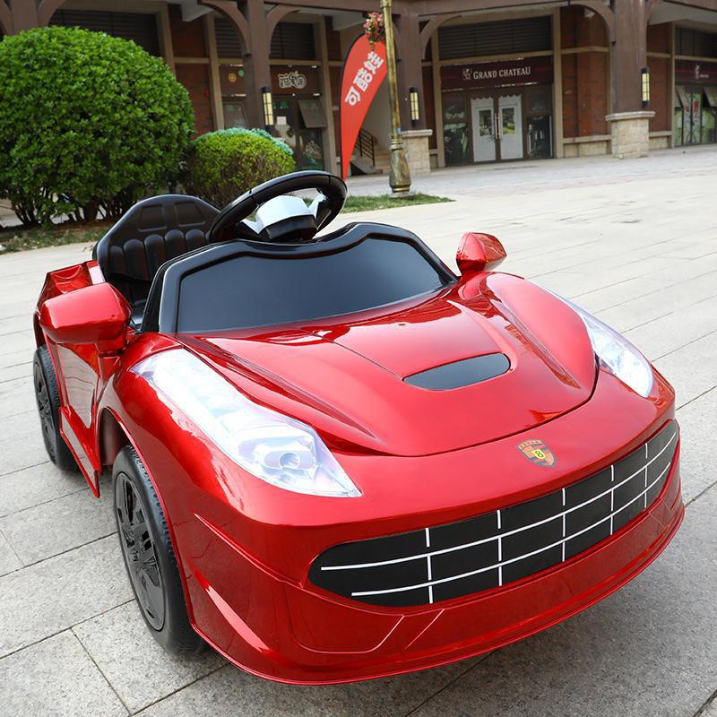 HKT Children's Electric Car FourWheel Double Drive Car Baby Stroller