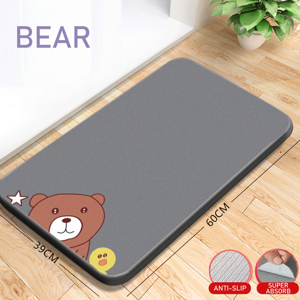 Japan Diatomite Mud Mat / Diatomite Mat / AntiSlip Fast Absorbent Floor Mat / Tikar Lantai