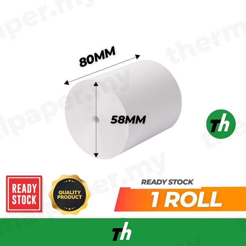 80mm x 50mmThermal Paper Rolls (1 Roll) Thermal Receipt Paper Roll ...