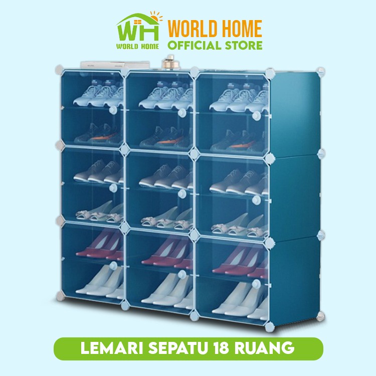Shoe Rack 18 Layers Anti-Dust Layer Shoe Rack Thick Plastic Shoe Rack ...