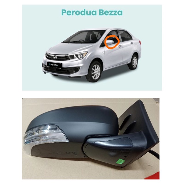 ORIGINAL PERODUA BEZZA SIDE MIRROR (7WIRE)(9WIRE) | Shopee Malaysia