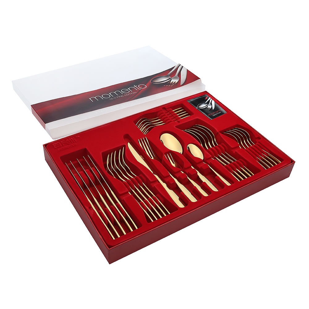 Felli Stainless Steel 18/0 Gold Cutlery Set - Shirakawa (30 Pcs ...