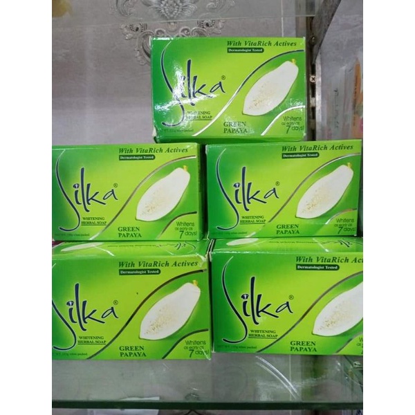 Philippine product Silka Whitening soap green papaya 135g | Shopee Malaysia