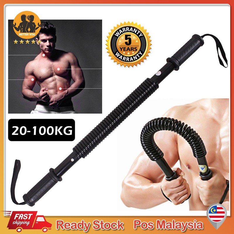 💪【Ready Stock】Power Twister Spring Bar Resistance Bar Bend Bar Chest ...