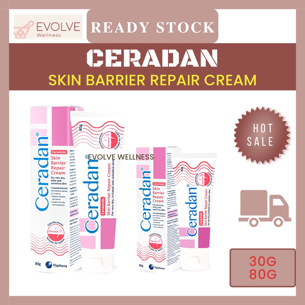 Ceradan Skin Barrier Repair Cream 30g 80g For Dry And Sensitive Skin