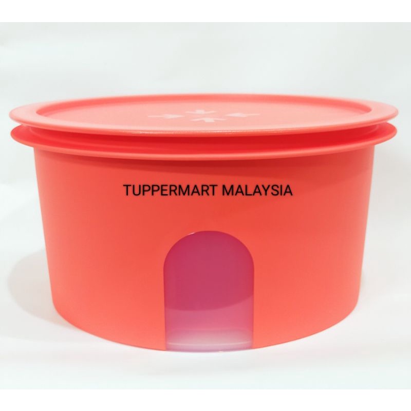 Tupperware Jumbo Window Canister 7L Coral Peach ( 1 pc ) | Shopee Malaysia