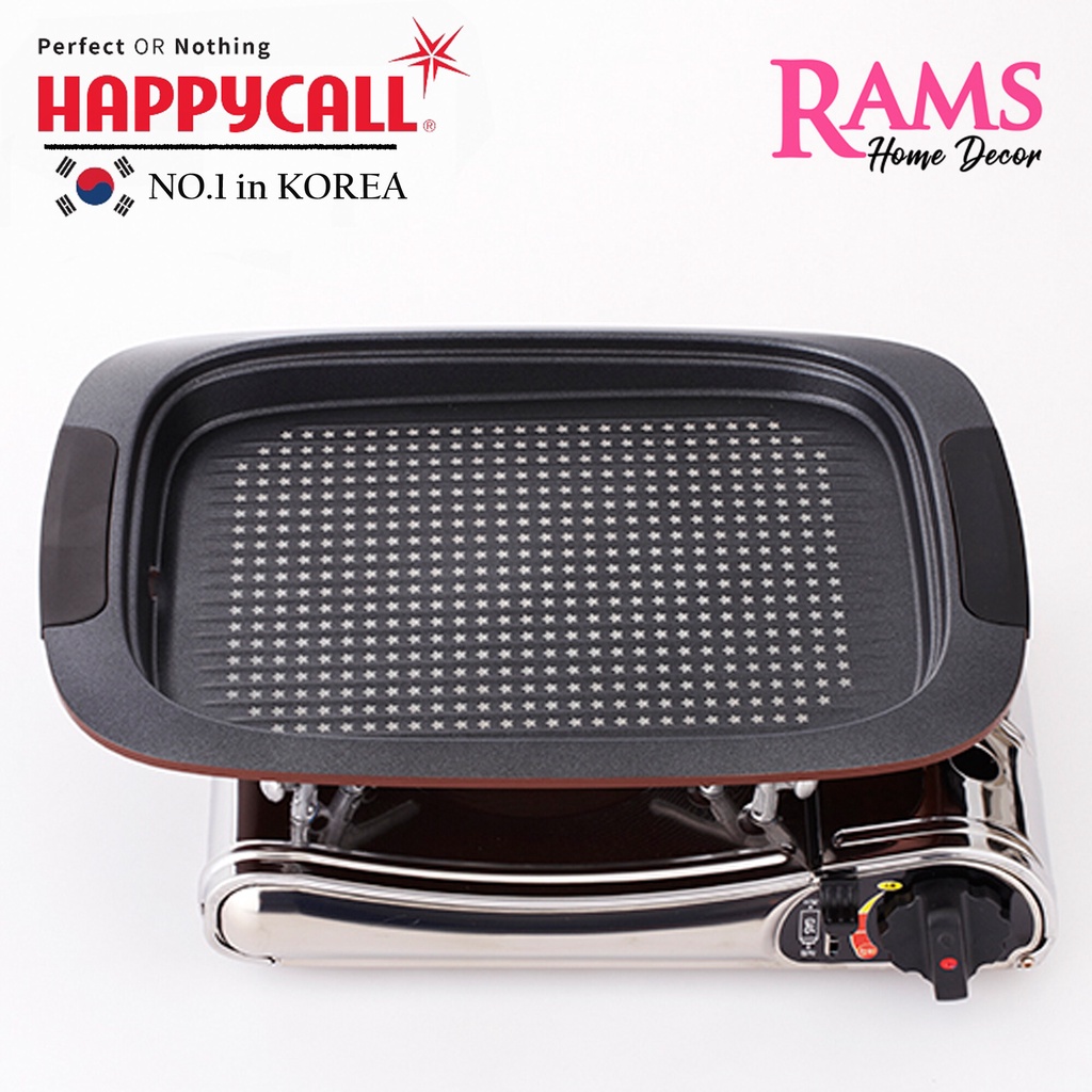 Happycall 40cm Rectangle Induction Non Stick Diamond Korean Barbecue