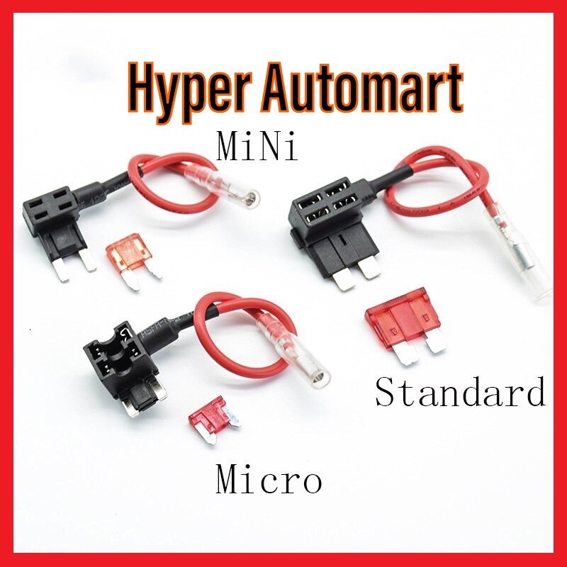 1Pcs Car Fuse Tap Holder Box Tape Add Circuit Micro/Mini/Standard Quick