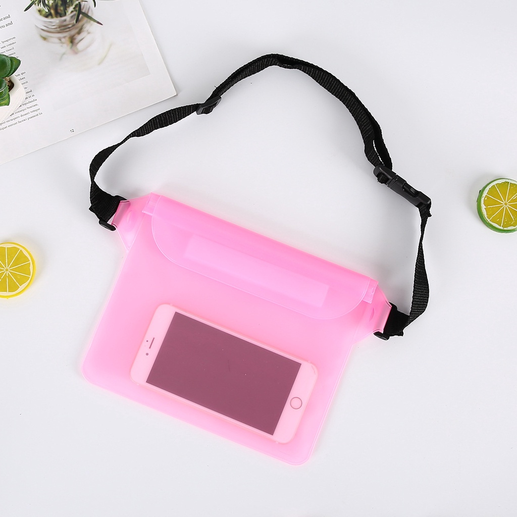 3 Layer Beach Bag Waterproof Pouch Bag Waist Pack Running Phone Pouch ...