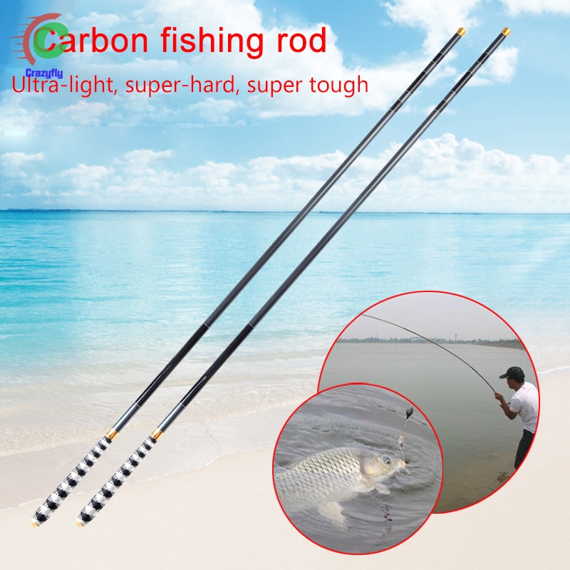 Crazyfly FRP Fishing Rod Wear Resistant Telescopic Ultralight Fishing Pole  for Stream Freshwater