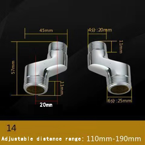 2 Pieces/set Shower Faucet Adjustable Adapter Shower Angle Adapter
