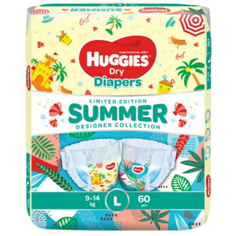 Readystock Huggies Dry Diapers Limited Edition L60 Shopee Malaysia