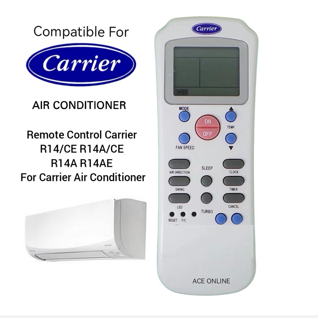 Replacement For Carrier Air Cond Aircond Air Conditioner Remote Control