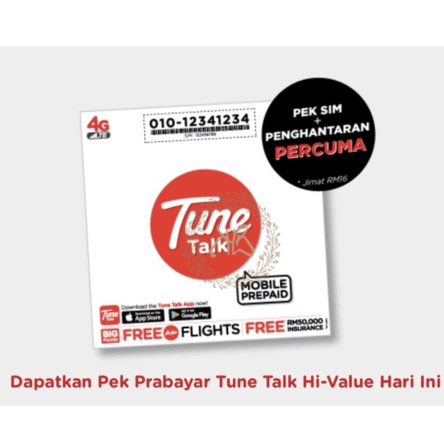 Yes Sim Card Tunetalk 5g Prepaid Internet Wifi 25 (25GB/90 Days ...